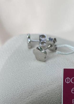 Срібні сережки пуссети квітки.