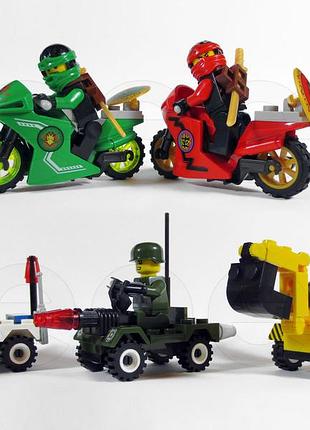 Минифигурки совместимы с lego армия полиция строитель moto ninjago