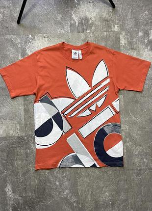 Оранжева футболка адідас adidas originals big siluet розмір m оригінал
