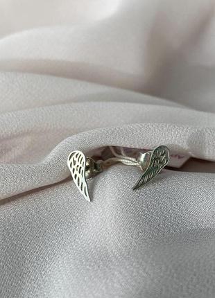 Срібні сережки пуссети крила ангела.