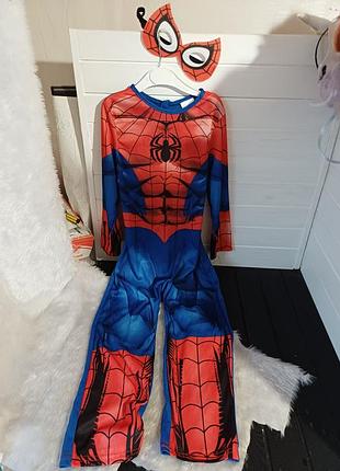 Карнавальний маскарадний костюм супергерой спайдермен людина павук человек паук 5-6 років