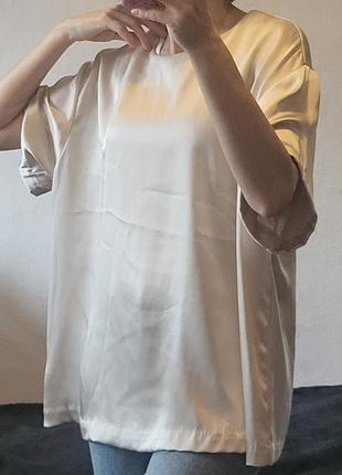 Сатинова футболка оверсайз від h&m