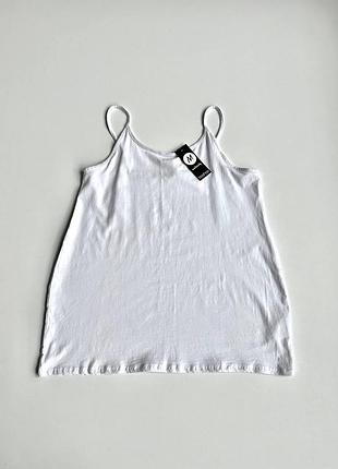 Майка бавовняна біла на брительках для вагітних boohoo