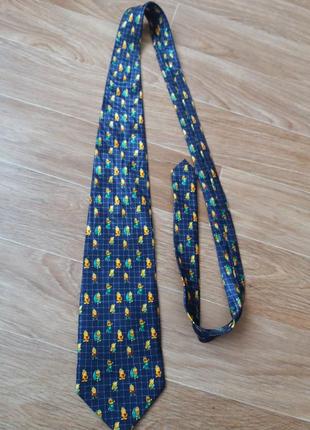 Краватка темно синій.принт.1 фото