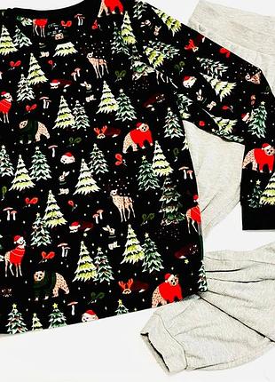 Пижама велюровая кофта и хлопковые штаны