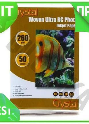 Ve фотопапір crystal сатиновий a6 new version 10x15 260 г/м2 50 арк для друку фотографій і зображень п n6w_ver