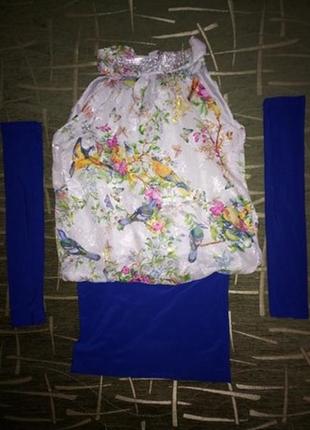 Ошатне плаття з рукавичками для маленької модниці, 38 р