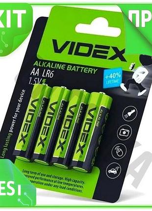 Ve батарейка aa videx щелочная new version 4 шт 1.5v для пультов и игрушек энергосберегающая n6w_ver