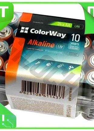 Ve батарейка aa colorway alkaline new version power 24 шт щелочная 1.5v для электроники источник питан n6w_ver