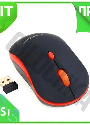 Ve беспроводная мышь gembird оптическая new version black red для компьютера 4 кнопки 1600 dpi симметр n6w_ver