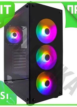 Ve корпус комп'ютерний 1stplayer midi new version tower чорний для atx micro atx з rgb підсвіткою та с n6w_ver