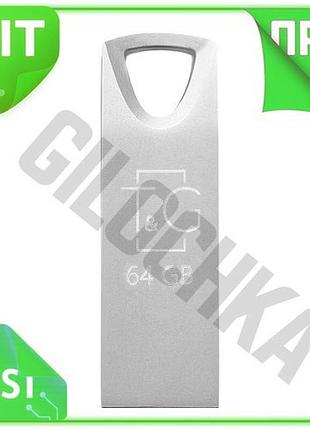 Ve флеш накопитель usb 64гб new version tg metal ударопрочный серебристый моноблок для хранения данных n6w_ver