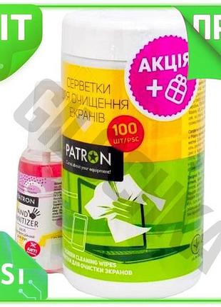 Ve набор чистящий patron салфетки new version для экранов 100 шт спиртовой спрей-антисептик для очистк n6w_ver