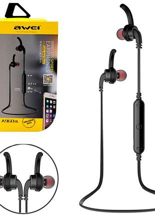 Беспроводные наушники + bt с микрофоном, awei a960bl