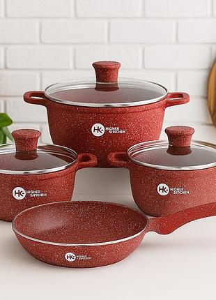 Набор кастрюль 3шт со сковородой , нк-305