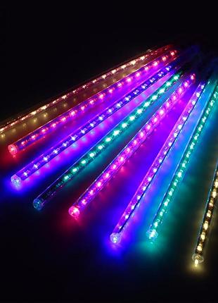 Гирлянда 3м "тающие сосульки" led 8 сосулек по 50 см разноцветный