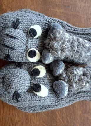 Варежки шерстяные теплые новые