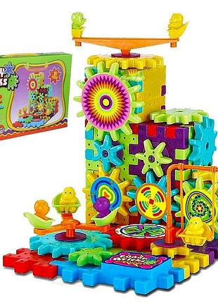 Развивающий конструктор 81 деталь funny bricks, на батарейках