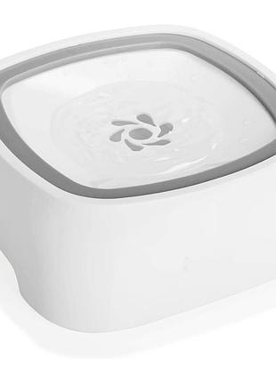 Поїлка непроливайка для собак та котів 1,5л, magic bowl, біла
