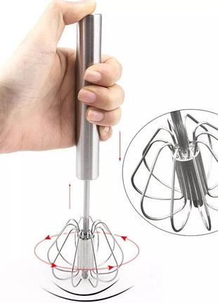 Ручной венчик для взбивания с вращающим механизмом hand mixer with blister, 27 см