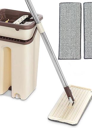Набор для уборки швабра с ведром 3,5л, scratch cleaning mop + насадка