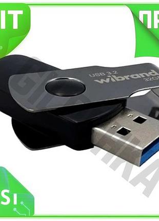 Ve флеш накопитель usb 32гб new version wibrand черный поворотный usb 3.2 для хранения данных память ф n6w_ver