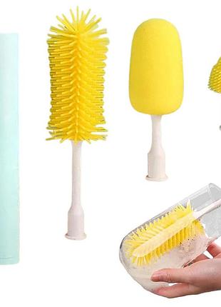 Электрическая щетка для мытья посуды с 3 насадками brush and412