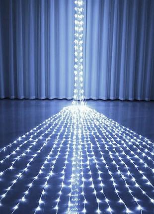 Гірлянда водоспад, від мережі, 3х1, 5 м, 240 led, біле світло