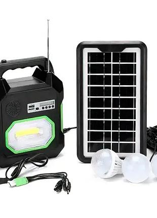 Переносний ліхтар з повербанком gd-15, на сонячній батареї з радіо та mp3, bluetooth
