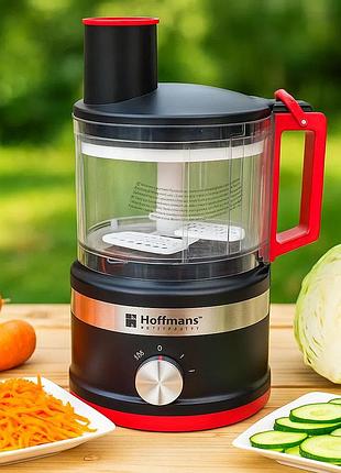 Кухонний подрібнювач овочерізка 2,5l, 1000w, hoffmans hm-2076, чорний / блендер подрібнювач електричний