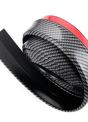 Универсальный молдинг 2,5 м, на передний бампер автомобиля samurai carbon