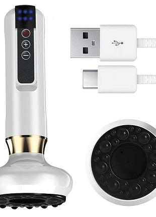Вакуумный массажер с usb, 6 режимов, белый