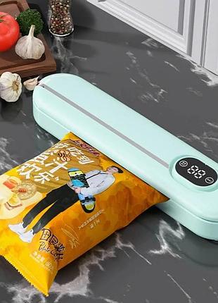 Вакуумный упаковщик для продуктов vacuum sealer, с led дисплеем