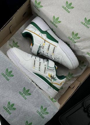 Кроссовки женские adidas forum 84 low адедас форум white green разграждай!!!