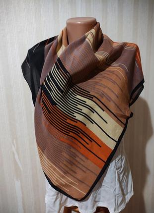 Хустка шовкова 💯, крепдешин. подарок на редво и новый год