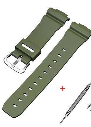 Ремешок для casio g-shock dw-6900 army green si