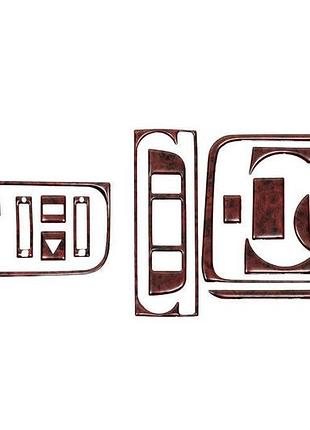 Накладки на панель meric дерево для skoda roomster 2006-2015 самоклеючі декоративні елементи для авто ін dm-11