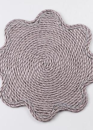 Серветка сервірувальна на стіл ø38 (см) під тарілки і столові прибори сірий hp-35-1g