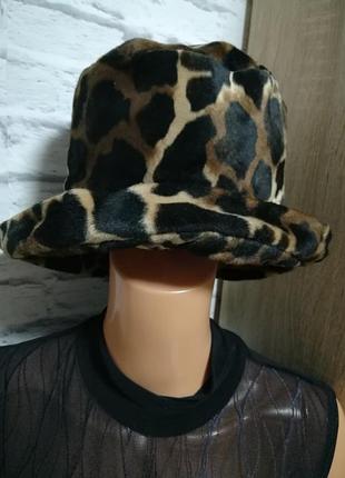 Шляпа, панама h&m, леопардовый принт.