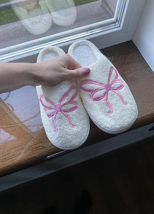 Кімнатні тапулі - бант рожевий