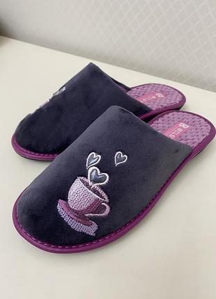 Жіночі тапочки велюрові белста.