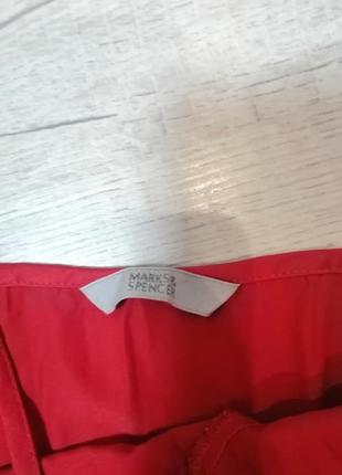 Стильная блузка оригинальная красная с вышивкой спереди7 фото