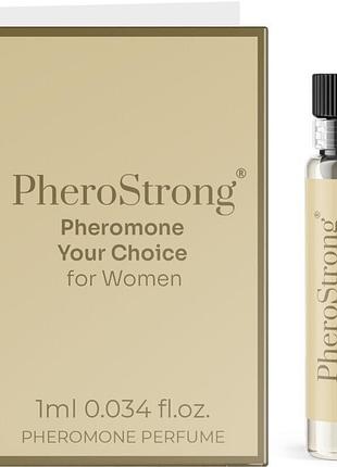 Духи з феромонами pherostrong your choice для жінок, 1 мл sexual toys