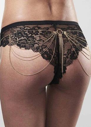Ланцюжок трусики або ліф bijoux indiscrets magnifique waist chain - gold, прикраса на тіло sexual toys