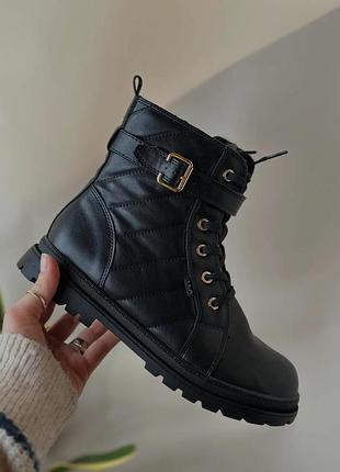 Черевики жіночі чорні утеплені 37 розмір
