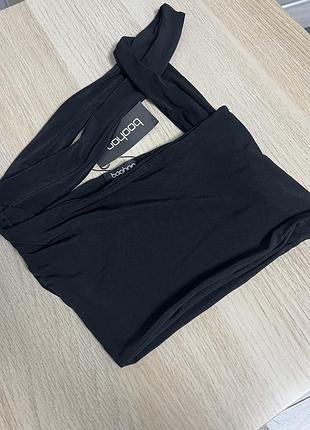 Топ чорний boohoo