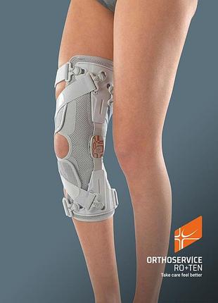 Ортез на колінний суглоб koa при гонартрозі (арт.m20014), orthoservice (швейцарія) (сірий, l правий)