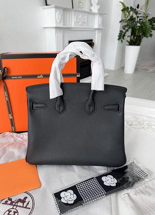 Hermes birkin black silver 25 2