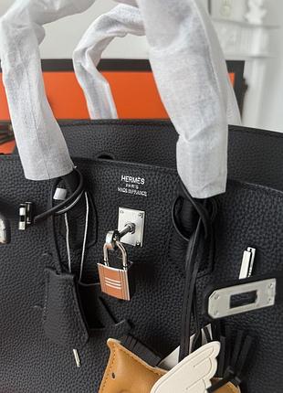 Hermes birkin black silver 25 3