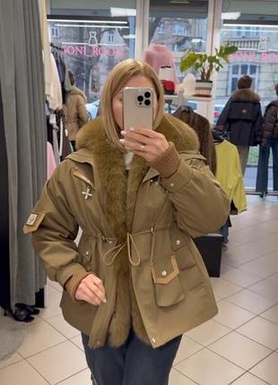 Парка з натуральним хутром